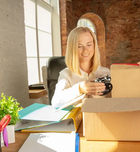 women moving in new apartment